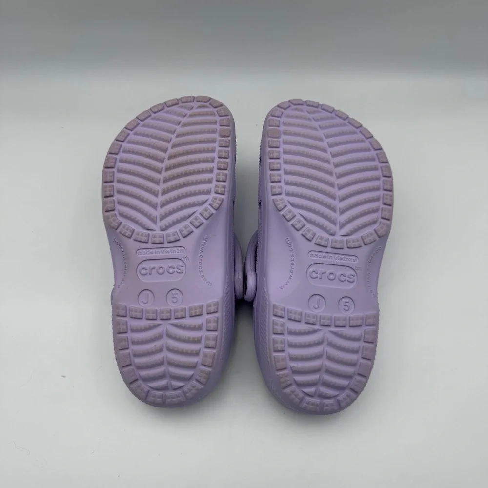 Crocs Classic Clogs Lavender Purple Kids Youth Size J5 Slip On Comfort Shoes